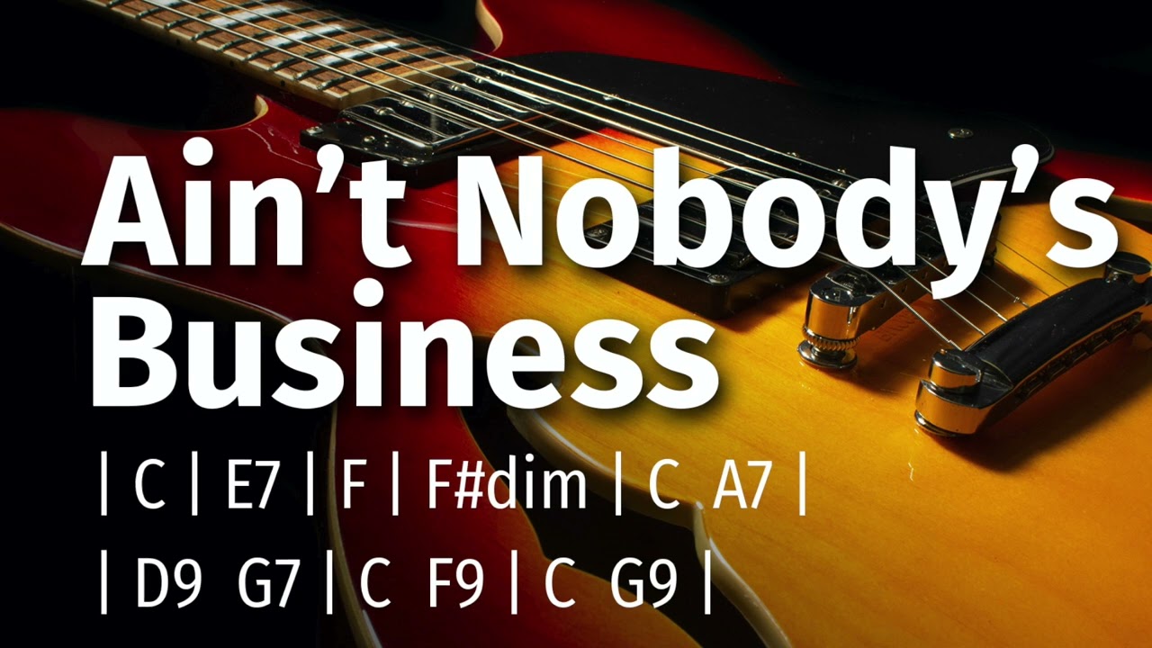 Ain't Nobody's Business Slow Blues Backing Jam Track in the Key of C
