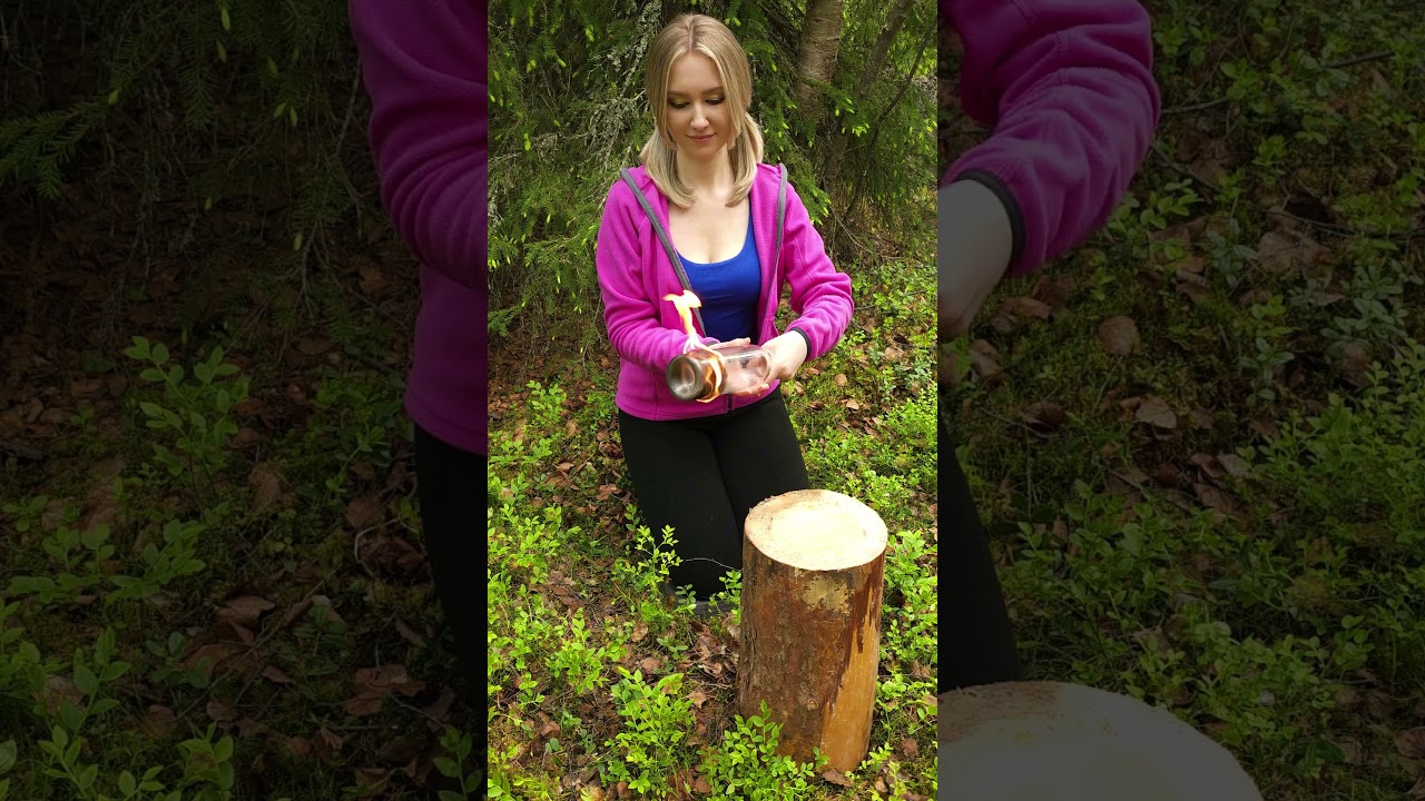 Survival Candle Hack 🌲 🕯 #camping #bushcraft #survival #outdoors