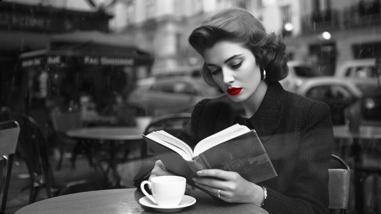 Paris in Rain 💋 Vintage French Chanson to Read and Dream 🍷 Timeless French Songs & Rain Ambience