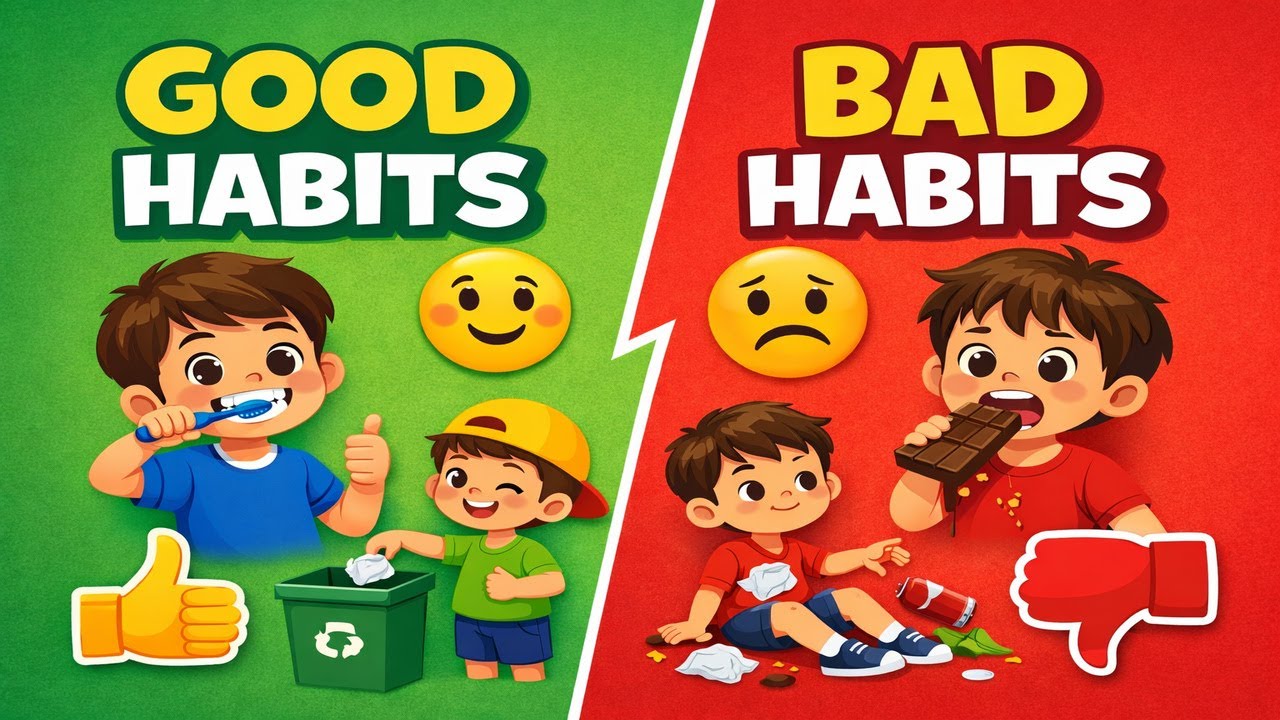 Good Habits vs Bad Habits for Kids 👦👧