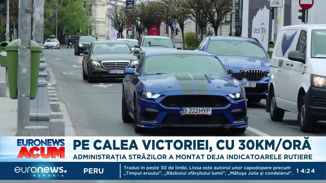 Pe Calea Victoriei, cu 30 de kilometri la oră: Noua viteză legală, semnalizată prin panouri