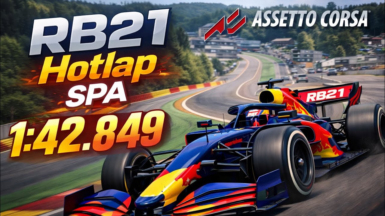 AC RB21 - SPA 01:42.849 Hotlap + Setup