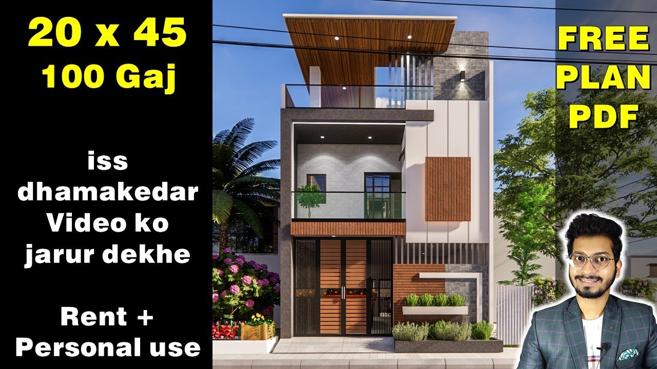 20x45 Modern, Unique and Dhamakedar House of 100 Gaj with Beautiful Interior design || DV Studio