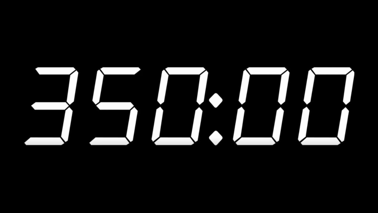 350 MINUTES - TIMER AND ALARM - 1080p - DARK SCREEN - COUNTDOWN