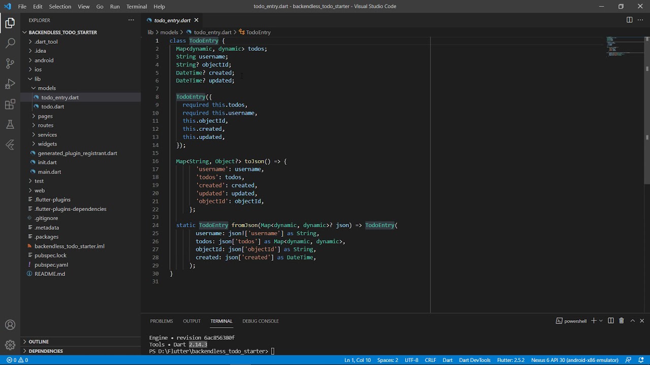 Flutter mBaaS - Backendless Starter Project Overview