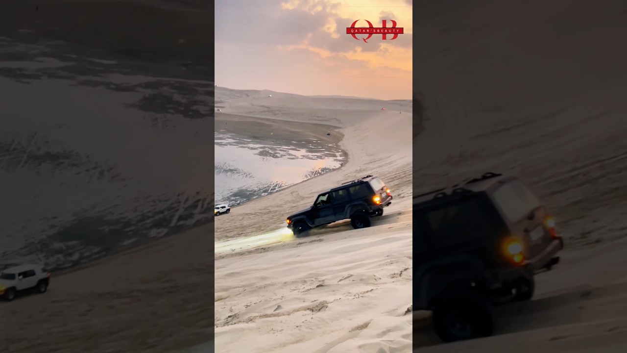 CAR LOVERS RACES || SAND DUNES EXPERIENCE Mesaieed QATAR #foryou #shorts #fyp #trending #cars #uk