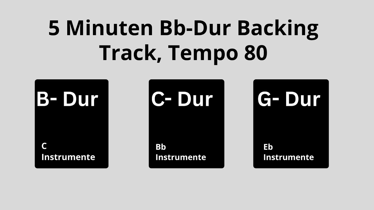 Easy Turnaround  in B Dur (Bb Major) 
Playback zum Üben von Tonleitern & Improvisation,Tempo 80