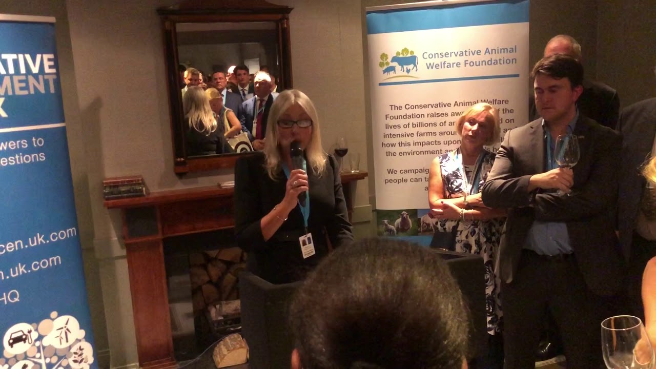 Lorraine Platt speaks at the Conservative Animal Welfare Foundation Fringe 2018