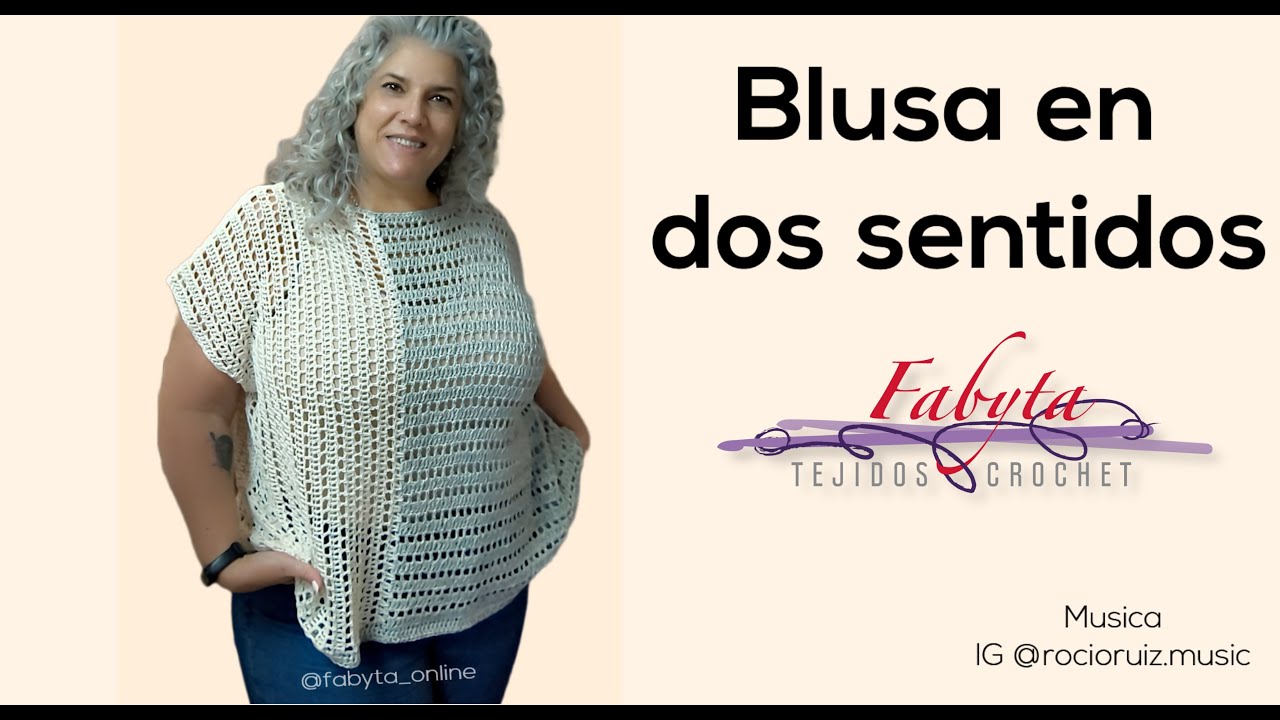 Blusa en dos sentidos en crochet, muy facil y original
