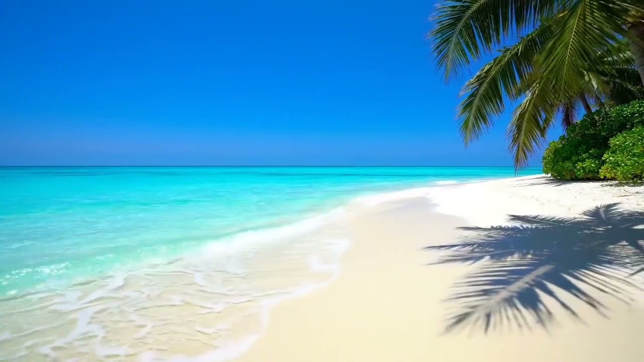 Tropical Breeze Serenity –  White Sand Maldives ASMR 8K🌬️🌊
