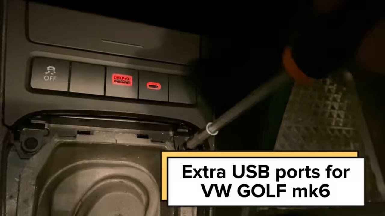 VW GOLF mk6 - USB charging ports installation