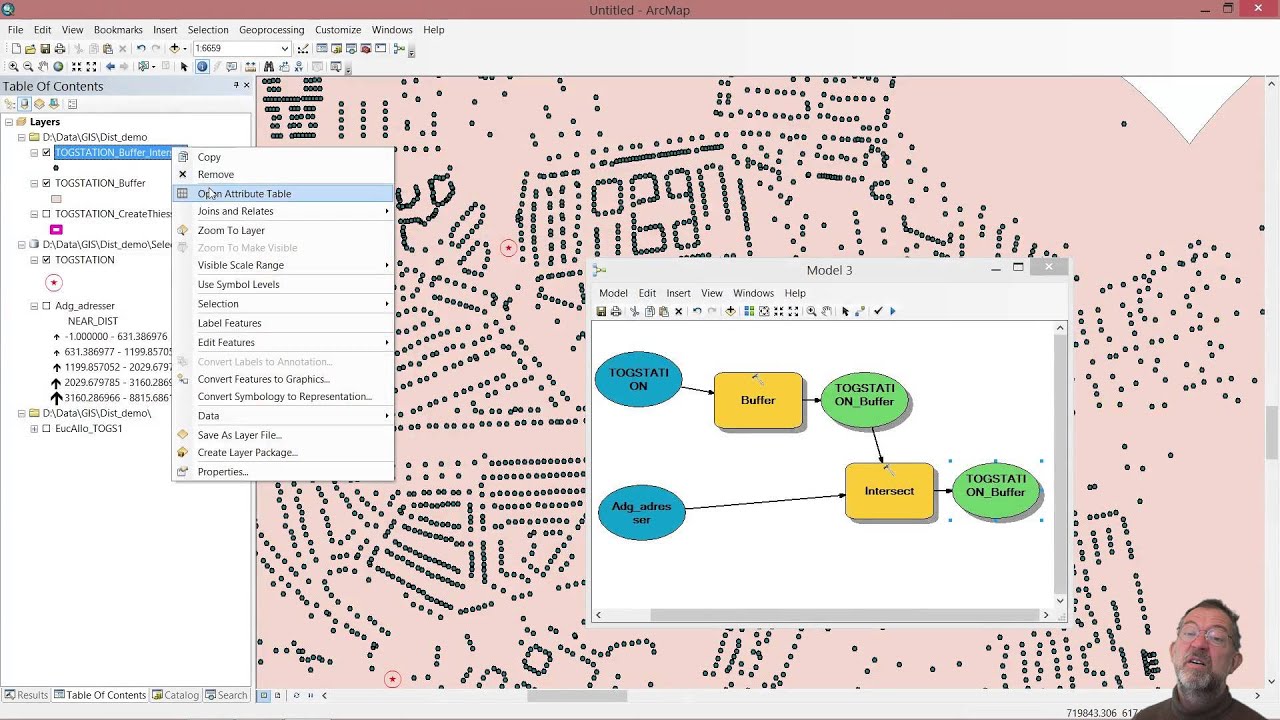 Using the buffe tool r in ArcMap to calculate accessibility