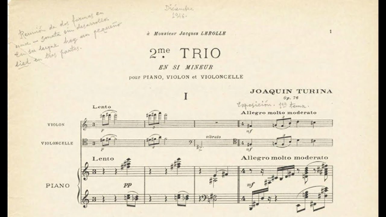 Joaquín Turina: Trío nº 2 Op. 76 (1933)