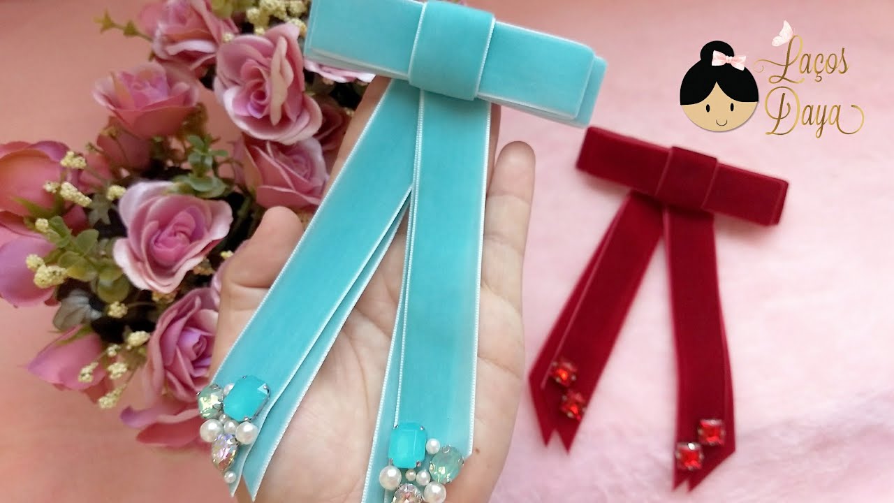 🎀Laço Presilha Luxo Adulto- PAP - Fácil - Pedrarias - lucrativos