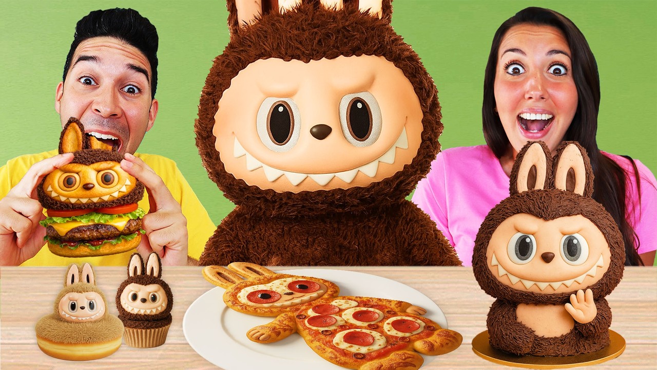 MANGIAMO SOLO CIBO DEI LABUBU PER 24 ORE nel ristorante segreto dei Labubu! 🍕