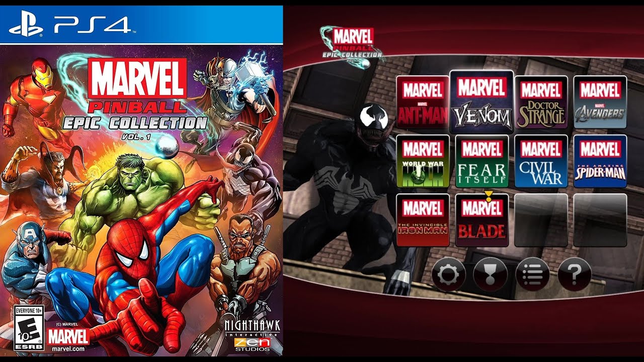 Marvel Pinball Epic Collection Vol. 1 (Disc) PS4 Settings & Gameplay LPOS