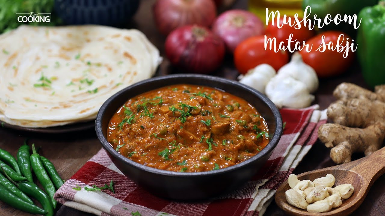Mushroom Matar Recipe | Mushroom Matar Sabji | Side dish for Chapati | Mushroom Recipes