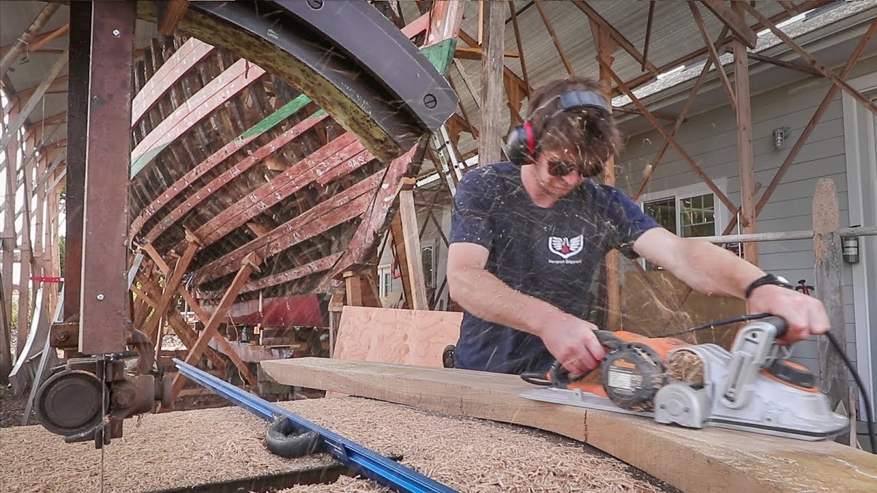 Building Boat Frames using Traditional Tree-Nails - Rebuilding Tally Ho EP28
