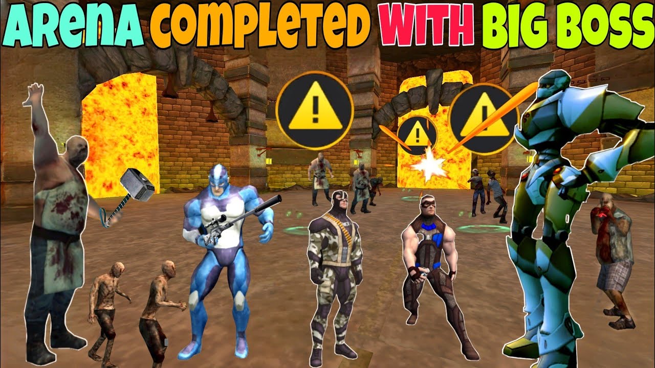 Rope Hero Vice Town Big Boss Zombie Mission Completed In Arena hall । Rope Hero vice town