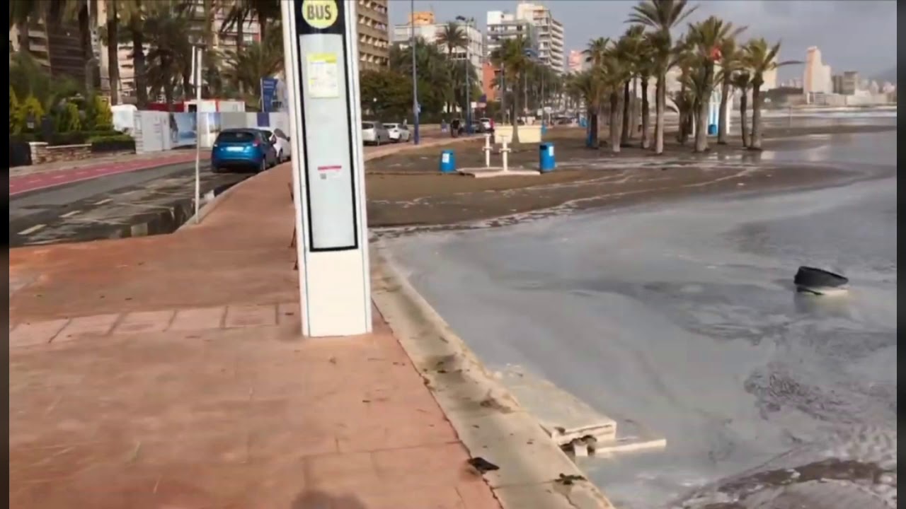 Tormenta Gloria en Benidorm.