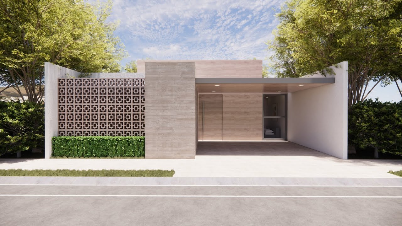 CASA PERFECTA PARA 10X20m CON 3 DORMITORIOS