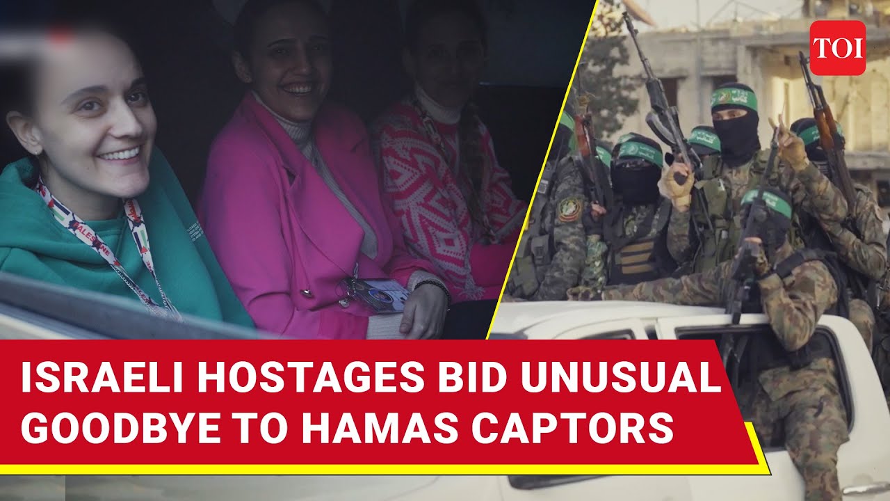 Israeli Hostages Share Smiles With Hamas Captors After Getting Palestinian Flag Chains & Gift Bags