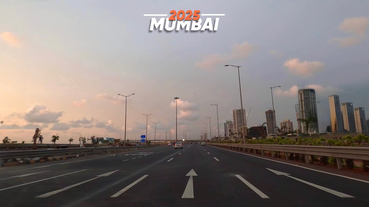 Mumbai Coastal Road - 4K | Richest City of India | Sunset Drive