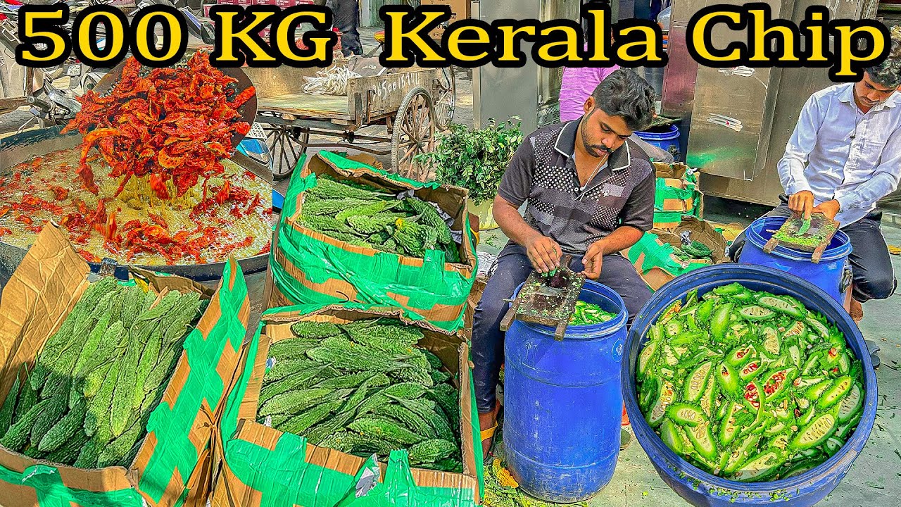 Bulk Making Of Famous  South Indian Karela Chips