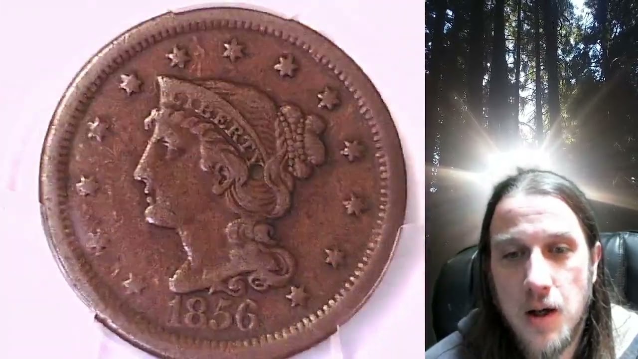 Coin Store on Ebay 1856 Braided Hair Large Cent Penny PCGS Gen Damage VF Details Slanted 5 42942158