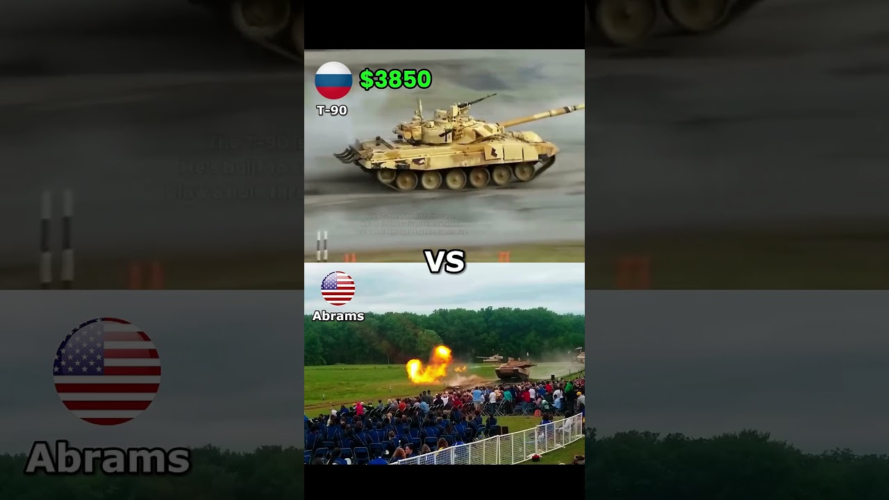 T-90 russo contro M1 Abrams statunitense: quale colpo di carro armato costa di PI&Ugrave;?