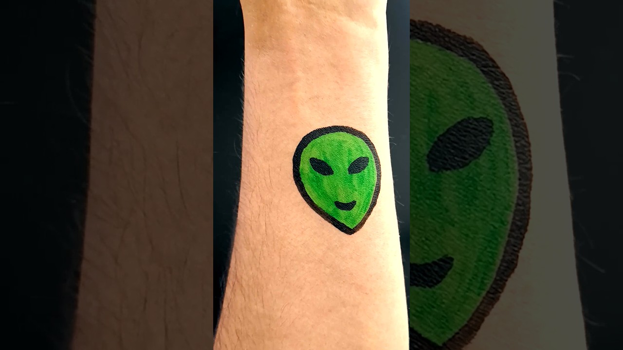 Tattoo of Alien Drawing