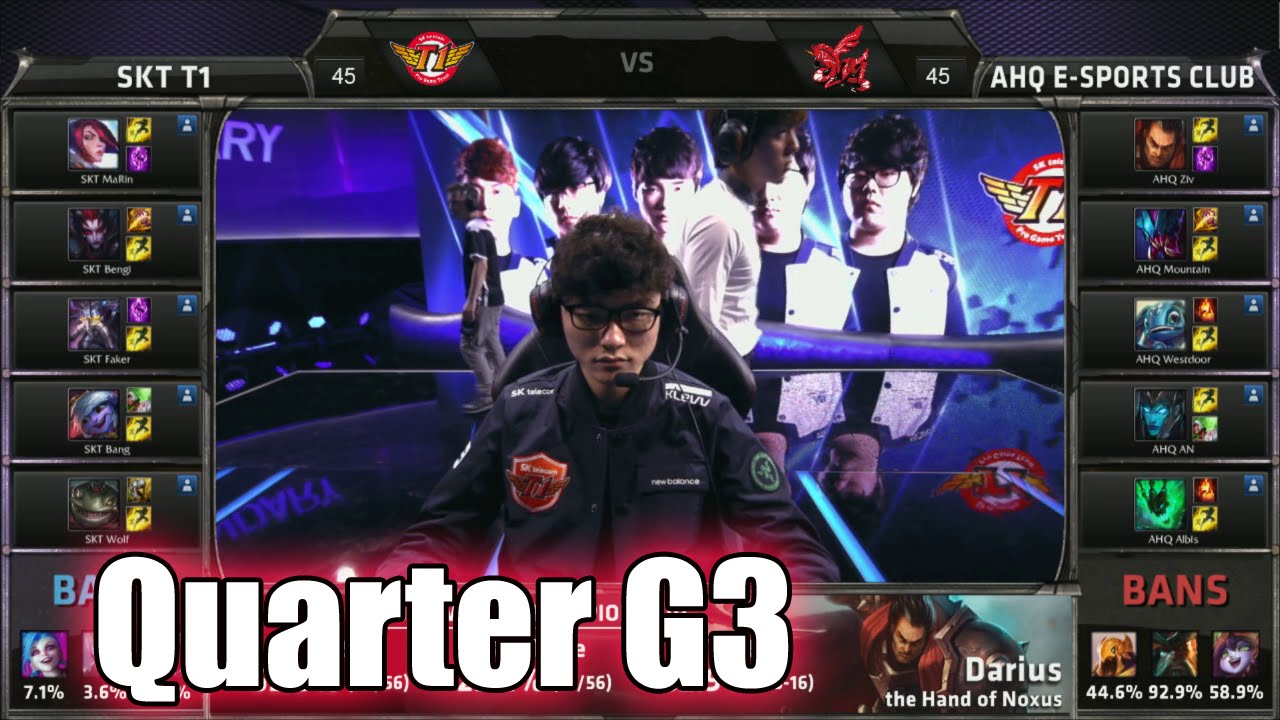 SK Telecom T1 vs ahq Game 3 | Quarter Finals LoL S5 World Championship 2015 | SKT vs AHQ G3 Worlds