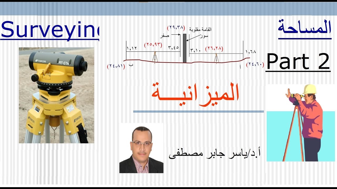 الميزانية باستخدام طريقة سطح الميزان وطريقة الارتفاع والانخفاض - وتصحيح ارصاد الميزان