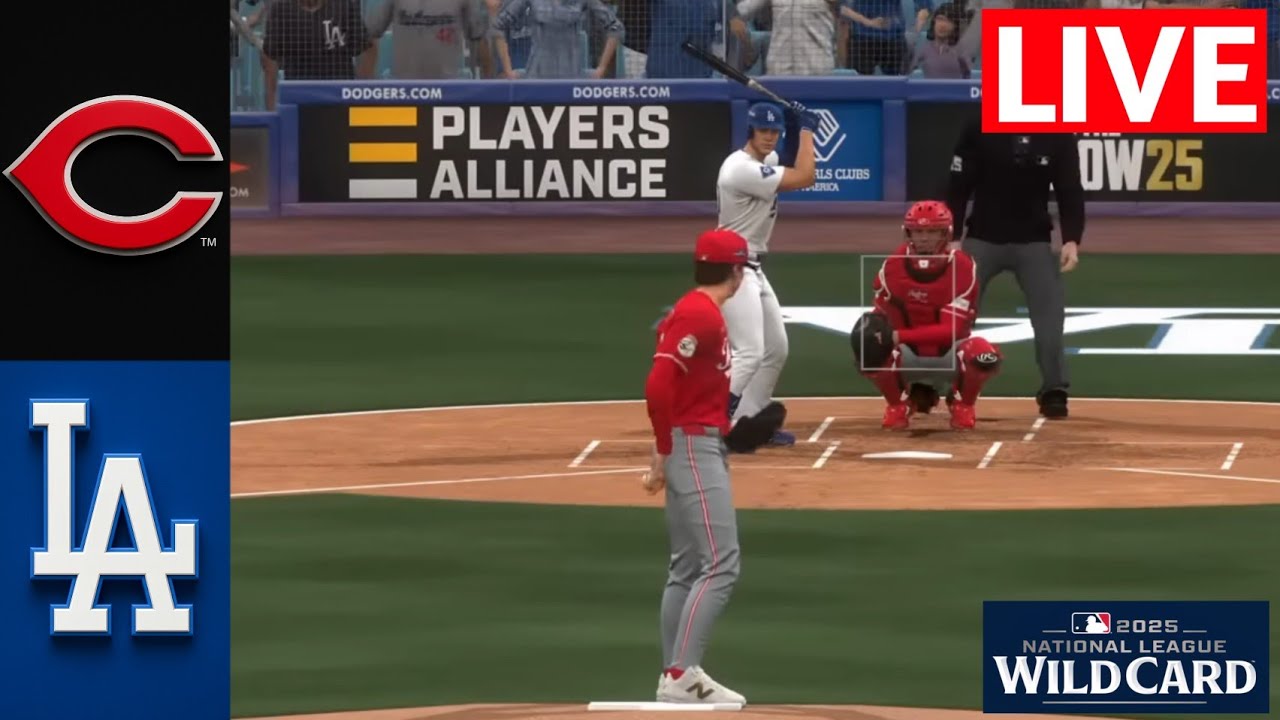 🔴 LIVE : Los Angeles Dodgers vs Cincinnati Reds |Oct 1st WILD CARDS POSTSEASON|MLB THE SHOW 25 SIM
