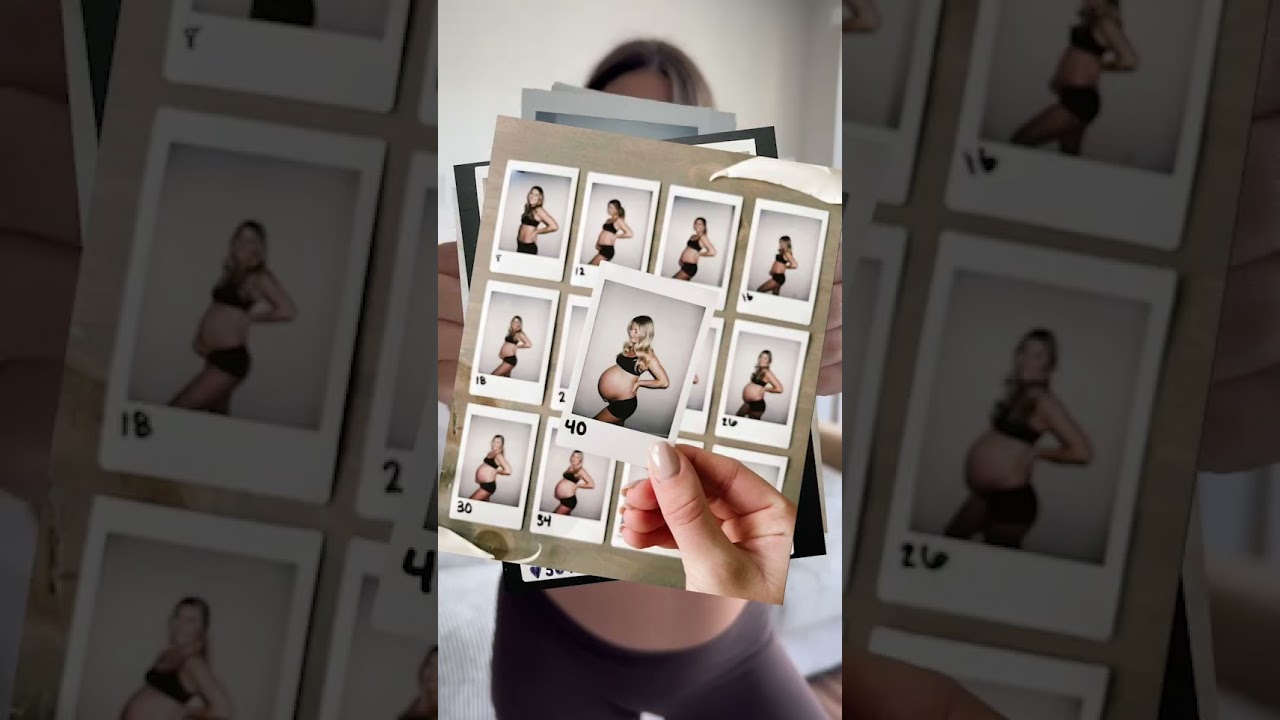 DIY Pregnancy Polaroid Photoshoot (without a polaroid camera) 
