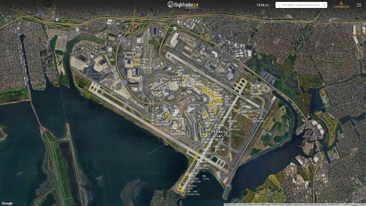 New York - Kennedy KJFK Flightradar24 Livestream with Live Air Traffic Control 20/02/2026