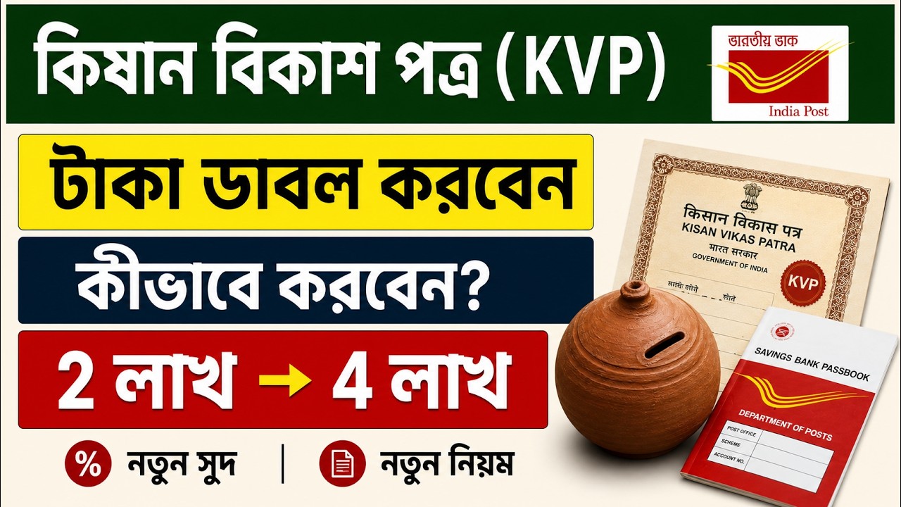 Post Office Double Money Scheme in Bengali 2026 l Kisan Vikas Patra 2026 l টাকা ডাবল করতে চান ?