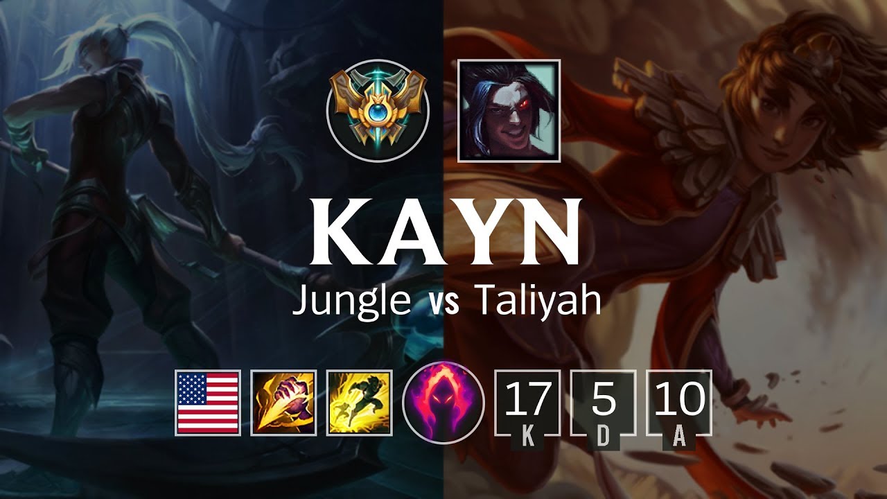 Kayn Jungle vs Taliyah - NA Challenger Patch 8.21