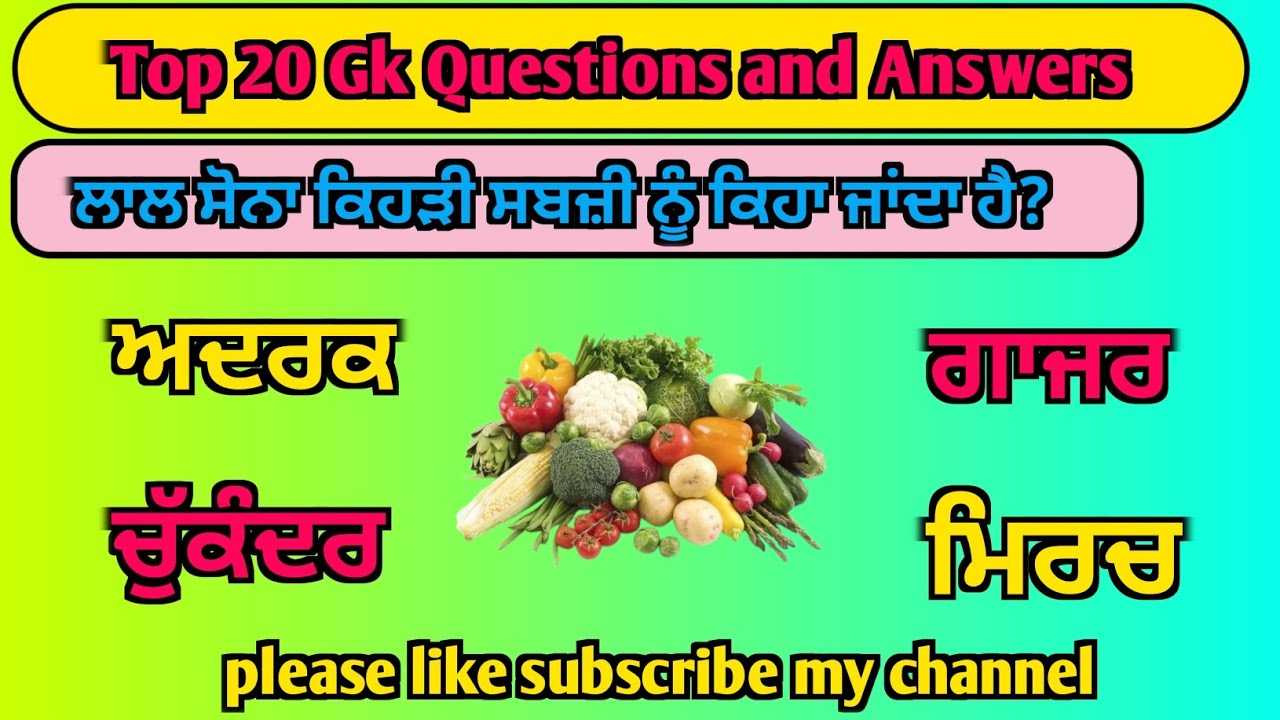 Top 20 Questions and Answers || Generalknowledge || Gk in Punjabi || #JeetaGKExpress 