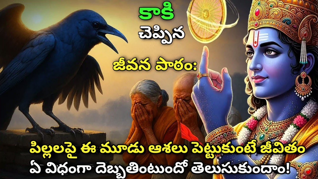 కాకి చెప్పిన జీవన పాఠం: పిల్లలపై ఈ మూడు ఆశలు పెట్టుకుంటే జీవితం ఏ విధంగా దెబ్బతింటుందో తెలుసుకుందాం!