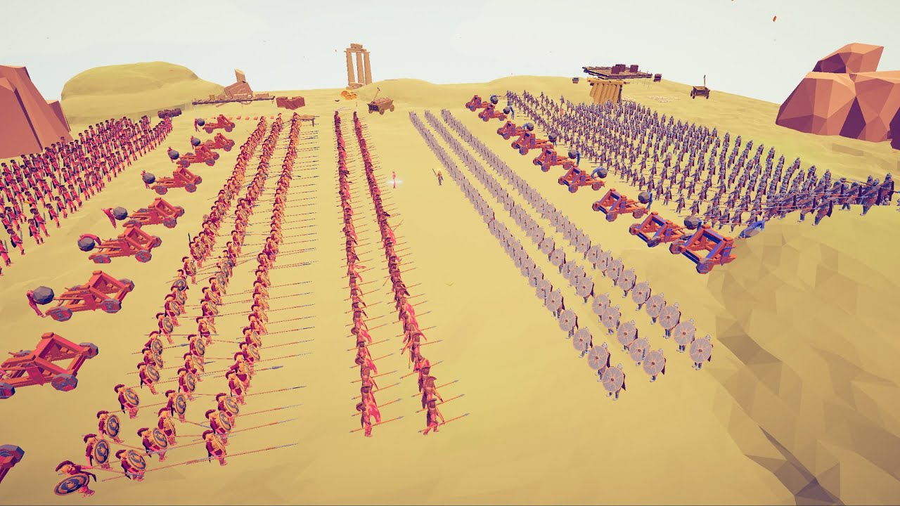 ANCIENT GREEK ARMY  vs ANCIENT PERSIAN ARMY - Totally Accurate Battle Simulator TABS