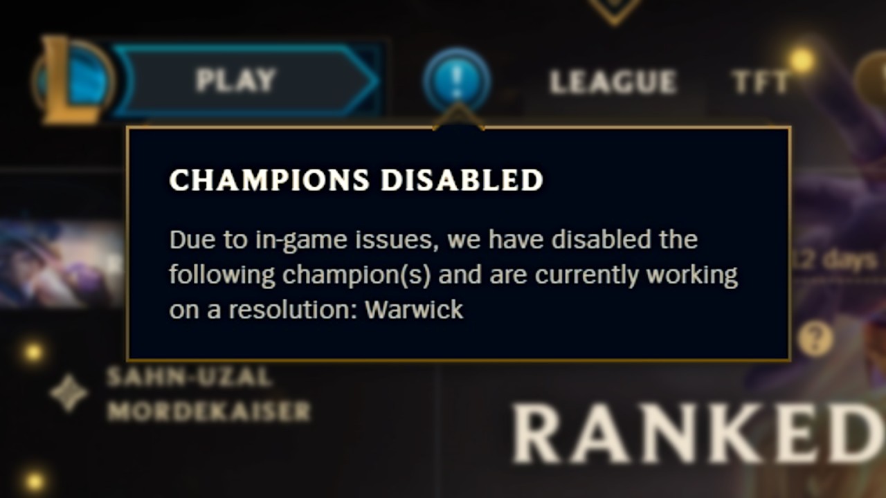 This is why Warwick got DISABLED!