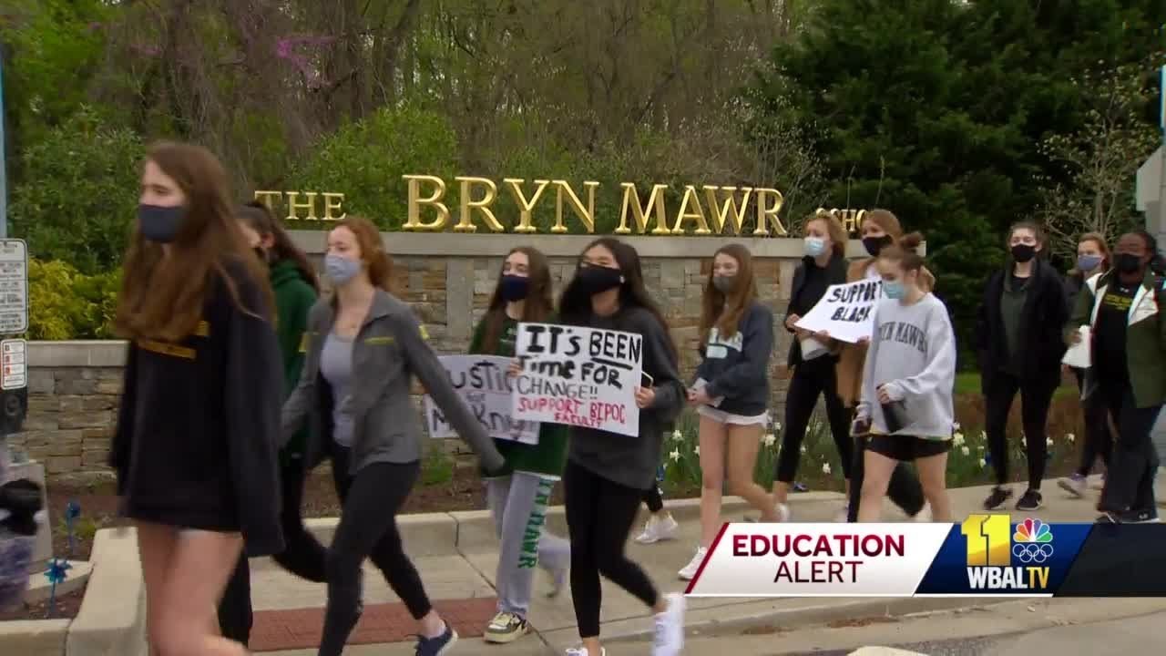 Students walk out in support of former Bryn Mawr teacher