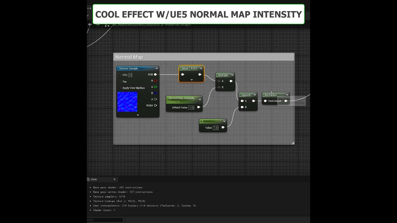 Simple Cool Effect UE5 Normal Map Intensity - Add Damage #shorts