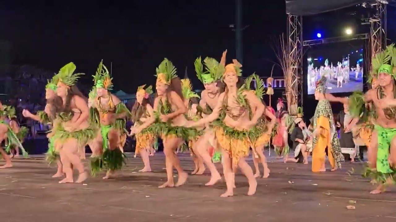 The group TĀ'AI from Mahina at Heiva i Tahiti 2024