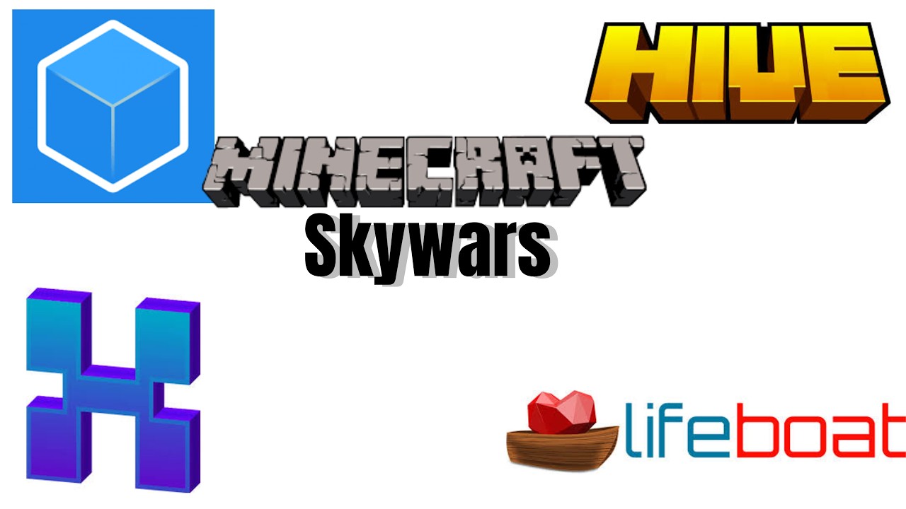 Skywars, CubeCraft Hive Galaxite and Lifeboat.