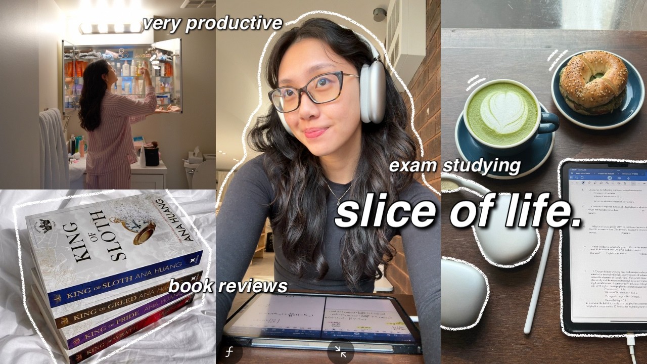 almost adulting 📂 productive work days in my life, exam studying, book reviews, new coffee machine
