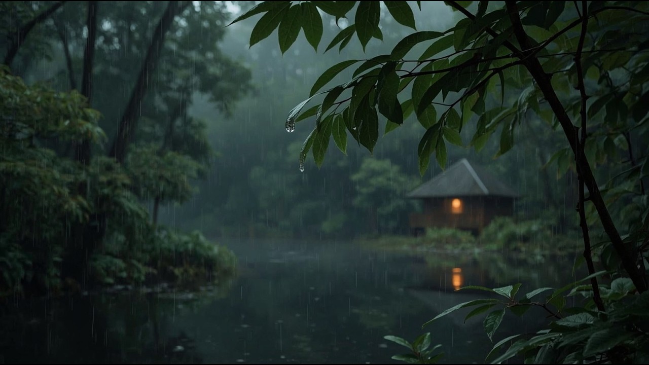 😌🌧️ Soothing Forest Rain + Piano Music | Deep Relaxation & Peaceful Sleep