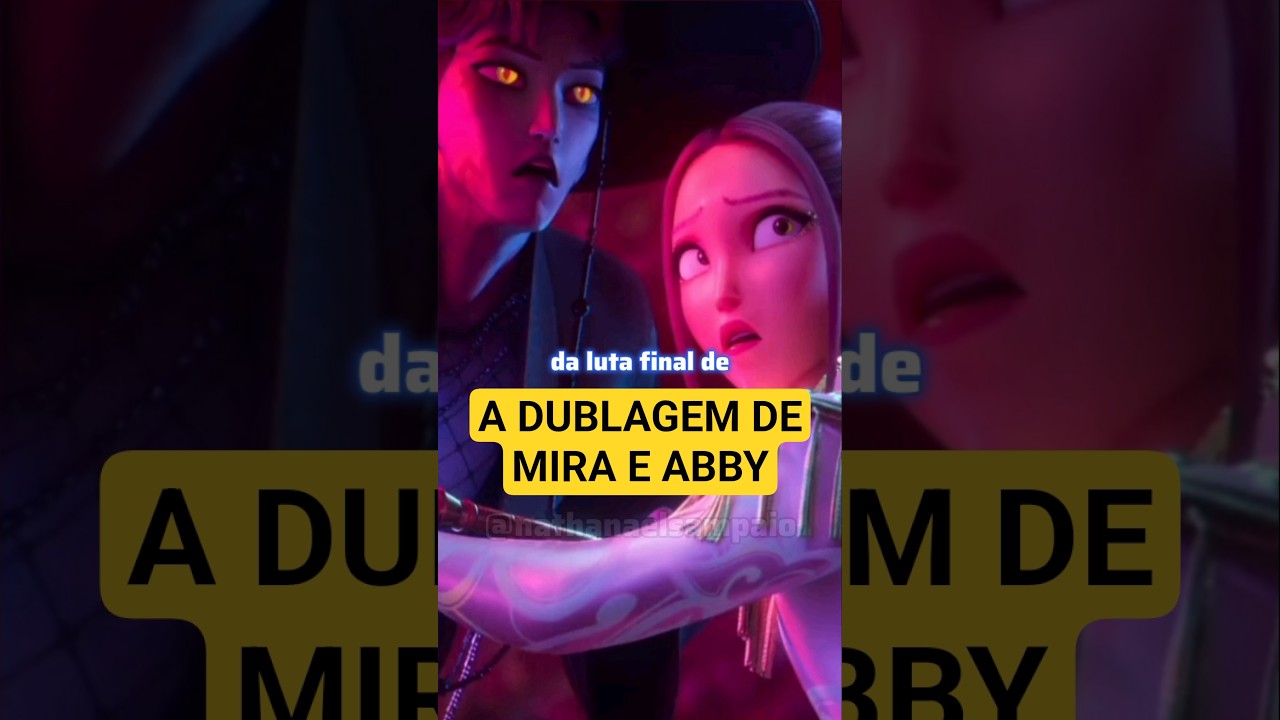 A DUBLAGEM DE MIRA E ABBY #guerreirasdokpop #jinu #rumi #mira #shorts