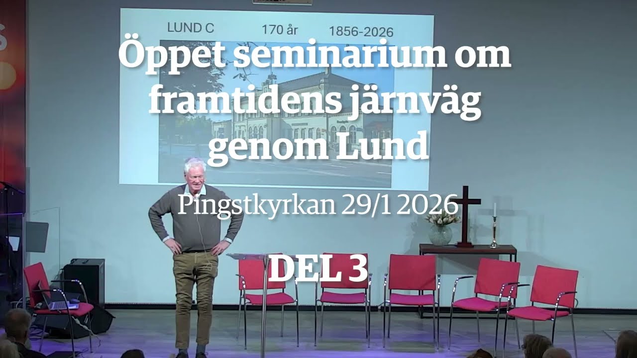 Del 3. FörNyaLunds seminarium om järnvägstunnel och yttre godsspår. Föredrag av Rolf Jonsson.
